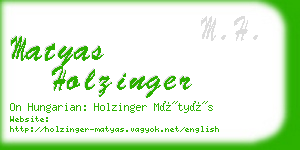 matyas holzinger business card